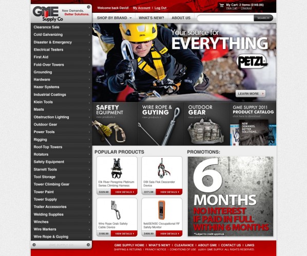 GME Supply Website Design