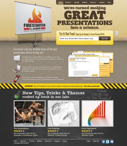 Firestarter Website Design