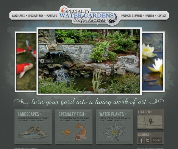 Specialty Water Gardens Website Design